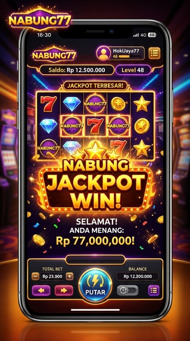 Screenshot aplikasi nabung77 menampilkan kategori aplikasi yang lengkap.